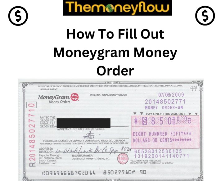 How To Fill Out Moneygram Money Order